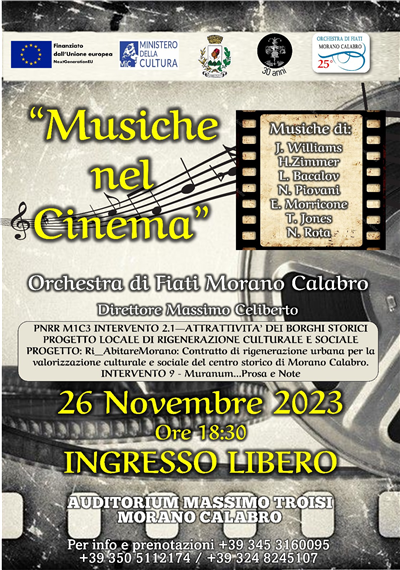locandina di "musiche nel cinema"